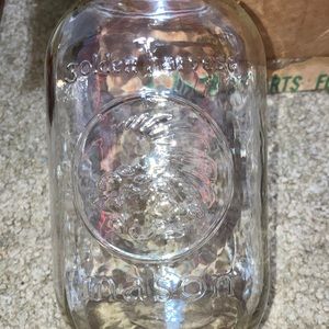 Vintage golden harvest mason jar